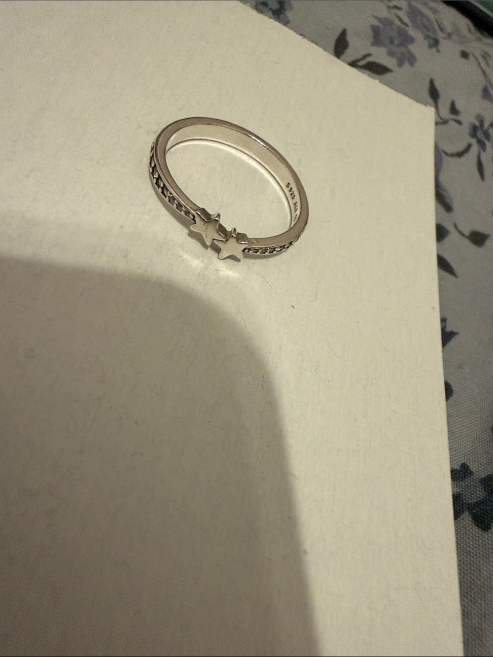 Pandora Shooting Stars Sparkling Ring: 925 Sterling Silver; Size 8.5
